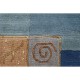Welniany ręcznie tkany dywan Nepal Premium Wissenbach Manali blau 90x160cm