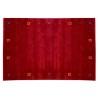 Gładki 100% wełniany dywan Gabbeh Loribaft Handloom czerwony 170x240cm etniczne wzory