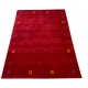 Gładki 100% wełniany dywan Gabbeh Loribaft Handloom czerwony 200x300cm etniczne wzory