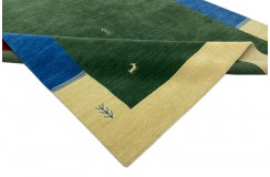 Kolorowy ekskluzywny dywan Gabbeh Loribaft Indie 250x300cm 100% wełniany zielony