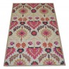 Kolorowy różowy kwiatowy dywan RUG COLLECTION do salonu nowoczesny design 100% wełna 150x240cm Indie