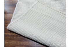 Luksusowy EKO dywan płasko tkany Tisca Olbia biały 140x200cm 100% wełna filcowana zaplatany dwustronny