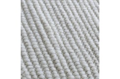 Luksusowy EKO dywan płasko tkany Tisca Olbia Line  biały 60x110cm 100% wełna filcowana zaplatany dwustronny
