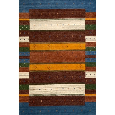 Kolorowy ekskluzywny dywan Gabbeh Loribaft Indie 200x300cm 100% wełniany