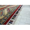 Królewska czerwień dywan Kazak tkany ręcznie przez Nomadów 100x150cm