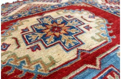 Królewska czerwień dywan Kazak tkany ręcznie przez Nomadów 100x150cm