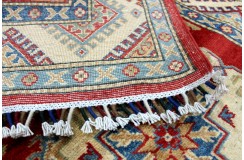 Królewska czerwień dywan Kazak tkany ręcznie przez Nomadów 100x150cm