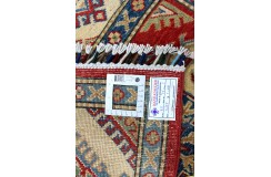 Królewska czerwień dywan Kazak tkany ręcznie przez Nomadów 100x150cm
