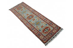 Królewska czerwień dywan Kazak tkany ręcznie przez Nomadów 60x180cm