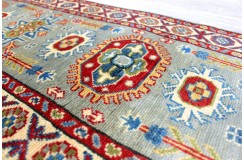 Królewska czerwień dywan Kazak tkany ręcznie przez Nomadów 60x180cm