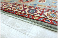 Królewska czerwień dywan Kazak tkany ręcznie przez Nomadów 60x180cm