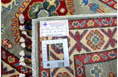 Królewska czerwień dywan Kazak tkany ręcznie przez Nomadów 60x180cm