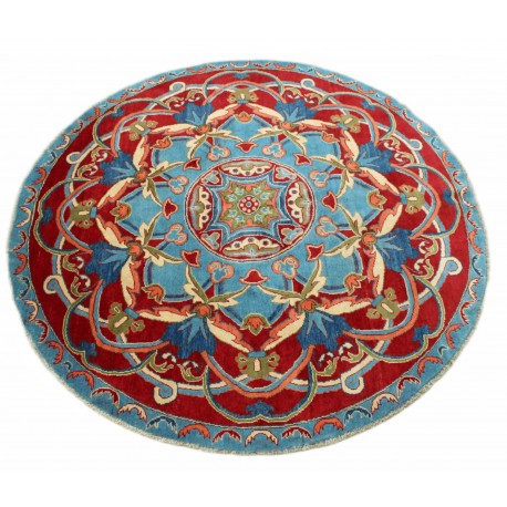 Królewski dywan Kazak gęsto tkany piękny 100% wełna ręcznie tkany z Afganistanu ekskluzywny okrągły 2x2m