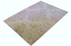 Ciepły dywan indyjski 100% wełna owcza nowoczesny wzór 170x240cm