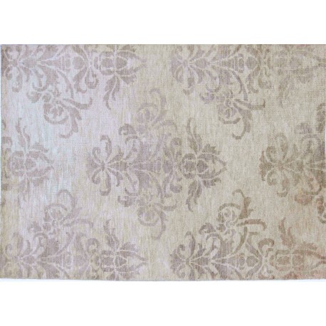 Ręcznie tkany dywan Modern z Indii 100% wełna 235x170cm kwiatowe ornamenty, beżowy