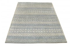 Ciepły dywan indyjski 100% wełna owcza nowoczesny wzór 160x230cm