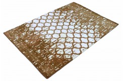 Ciepły dywan indyjski 100% wełna owcza nowoczesny wzór 170x240cm