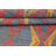 Ręcznie tkany dywan Modern z Indii 100% wełna 170x240cm wzór abstrakcyjny szary nowoczesny