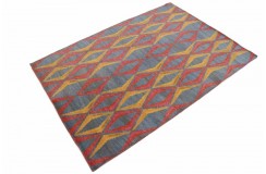 Ciepły dywan indyjski 100% wełna owcza nowoczesny wzór 170x240cm