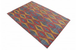 Ciepły dywan indyjski 100% wełna owcza nowoczesny wzór 170x240cm