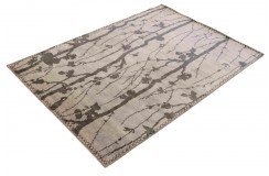 Ciepły dywan indyjski 100% wełna owcza nowoczesny wzór 160x240cm