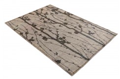 Ciepły dywan indyjski 100% wełna owcza nowoczesny wzór 160x240cm