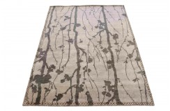 Ciepły dywan indyjski 100% wełna owcza nowoczesny wzór 160x240cm