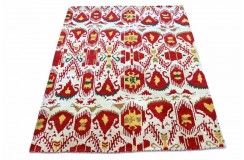 Ciepły dywan indyjski 100% wełna owcza nowoczesny wzór 170x230cm
