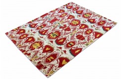Ciepły dywan indyjski 100% wełna owcza nowoczesny wzór 170x230cm