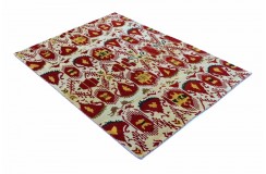 Ciepły dywan indyjski 100% wełna owcza nowoczesny wzór 170x230cm