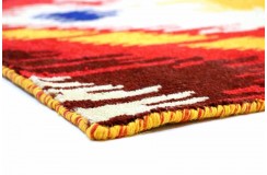 Ciepły dywan indyjski 100% wełna owcza nowoczesny wzór 165x35cm