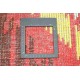 Ręcznie tkany dywan Modern z Indii 100% wełna 165x235cm ludowe motywy abstrakcyjne, czerwony
