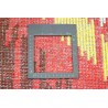 Ciepły dywan indyjski 100% wełna owcza nowoczesny wzór 165x35cm