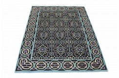 Ciepły dywan indyjski 100% wełna owcza nowoczesny wzór 170x230cm