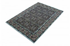 Ciepły dywan indyjski 100% wełna owcza nowoczesny wzór 170x230cm