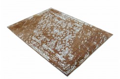Ciepły dywan indyjski 100% wełna owcza nowoczesny wzór 170x240cm