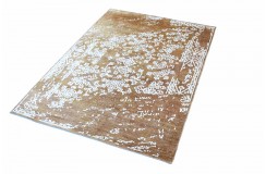 Ciepły dywan indyjski 100% wełna owcza nowoczesny wzór 170x240cm