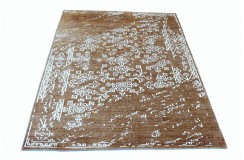Ciepły dywan indyjski 100% wełna owcza nowoczesny wzór 170x240cm
