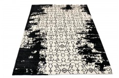 Ciepły dywan indyjski 100% wełna owcza nowoczesny wzór 170x240cm