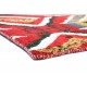 Ręcznie tkany dywan Modern z Indii 100% wełna 165x250cm ludowe motywy abstrakcyjne, czerwony