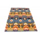 Ręcznie tkany dywan Modern z Indii 100% wełna 170x240cm ludowe motywy abstrakcyjne, niebieski