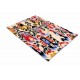 Ręcznie tkany dywan Modern z Indii 100% wełna 170x240cm ludowe motywy abstrakcyjne, beżowy, kolorowy