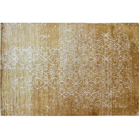 Ręcznie tkany dywan Modern z Indii 100% wełna 170x240cm wzór vintage brązowy