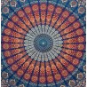 Gobelin bawełniany na ścianę z Indii 140x185cm mandala ręcznie wykonana insyjska
