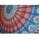 Gobelin bawełniany na ścianę z Indii 140x185cm mandala ręcznie wykonana insyjska