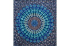 Gobelin bawełniany na ścianę z Indii 140x185cm mandala ręcznie wykonana insyjska