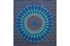 Ręcznie wykonanany przez rzemieślników indyjskich gobelin mandala