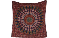 Ręcznie wykonanany przez rzemieślników indyjskich gobelin mandala