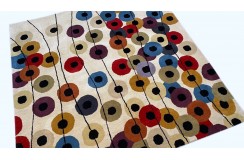 100% wełna gruby dywan z Indii 170x240cm kolorowy prostokąt