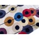 Kolorowy designerski nowoczesny dywan wełniany ok 140x200cm Indie 2cm gruby beżowe tło